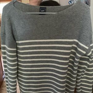 Grey Striped Gap Sweater